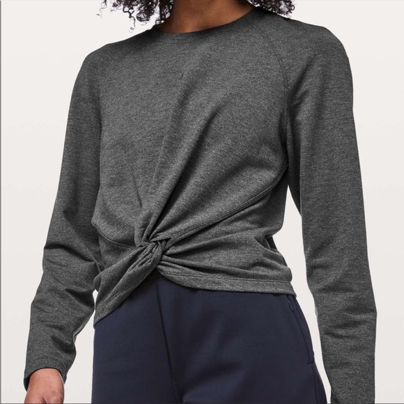 lululemon athletica Tops - Lululemon Tuck & Gather Pullover Crewneck w/ Front Twist